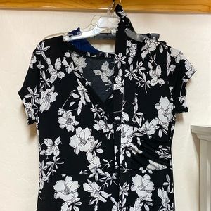 Black floral maxi wrap dress new tags